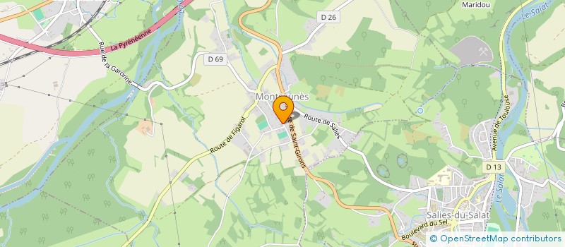 localisation de l'entreprise MONSIEUR MATHIEU GAUDET  MONTSAUNES