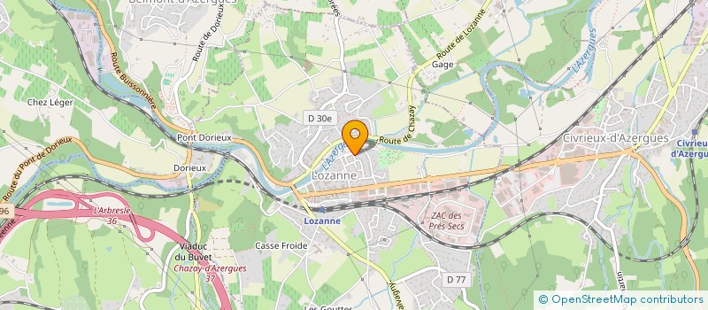 localisation de l'entreprise MONSIEUR MATHIEU GAUSSERAND  LOZANNE