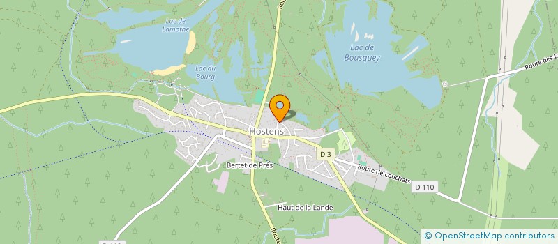 localisation de l'entreprise MONSIEUR MATHIEU GIBERT  HOSTENS