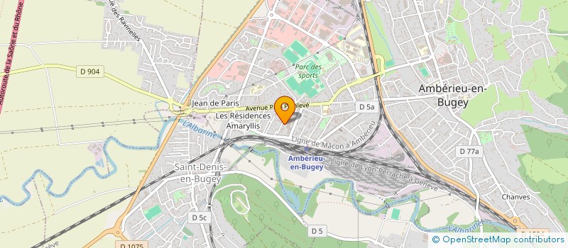 localisation de l'entreprise MONSIEUR MATHIEU GOUX  AMBERIEU-EN-BUGEY