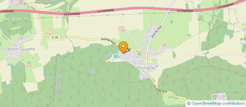 localisation de l'entreprise MONSIEUR MATHIEU GROSPERRIN  POULIGNEY-LUSANS