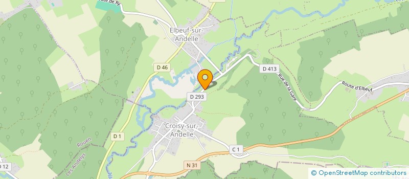 localisation de l'entreprise MONSIEUR MATHIEU GROSSIER  CROISY-SUR-ANDELLE