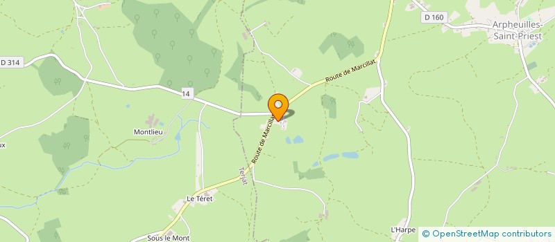 localisation de l'entreprise MONSIEUR MATHIEU GUEUNIOT  ARPHEUILLES-SAINT-PRIEST