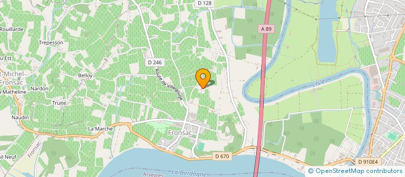 localisation de l'entreprise MONSIEUR MATHIEU GUILLOU  FRONSAC