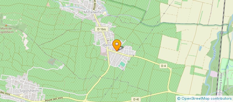 localisation de l'entreprise MONSIEUR MATHIEU HAAS  BENNWIHR