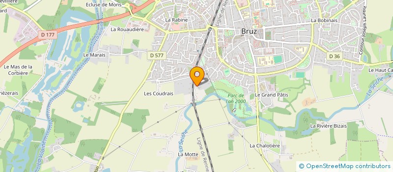 localisation de l'entreprise MONSIEUR MATHIEU HALLIER  BRUZ