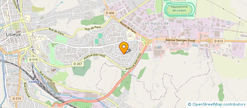 localisation de l'entreprise MONSIEUR MATHIEU HARLAY  LISIEUX