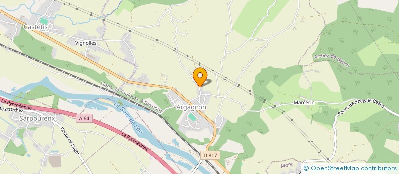 localisation de l'entreprise MONSIEUR MATHIEU HITTE  ARGAGNON