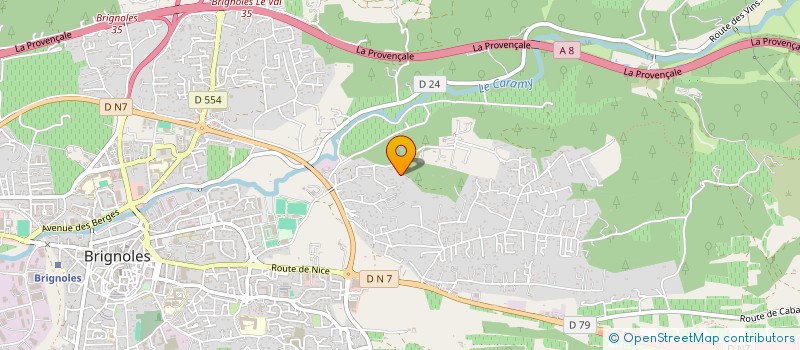 localisation de l'entreprise MONSIEUR MATHIEU HOULLIERE  BRIGNOLES