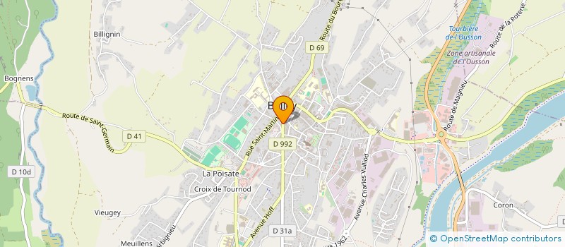 localisation de l'entreprise MONSIEUR MATHIEU HUE  BELLEY