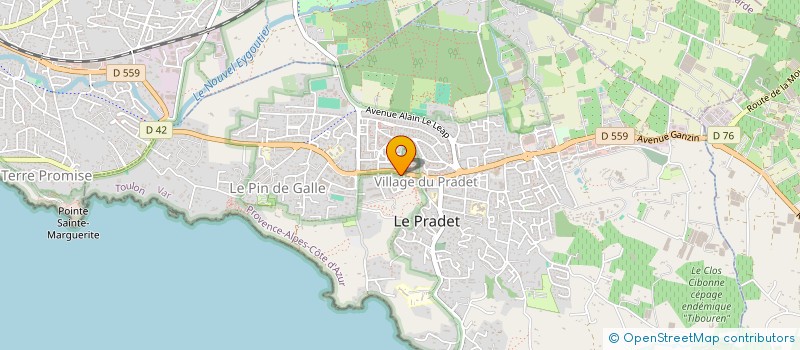 localisation de l'entreprise MONSIEUR MATHIEU HUET à LE PRADET