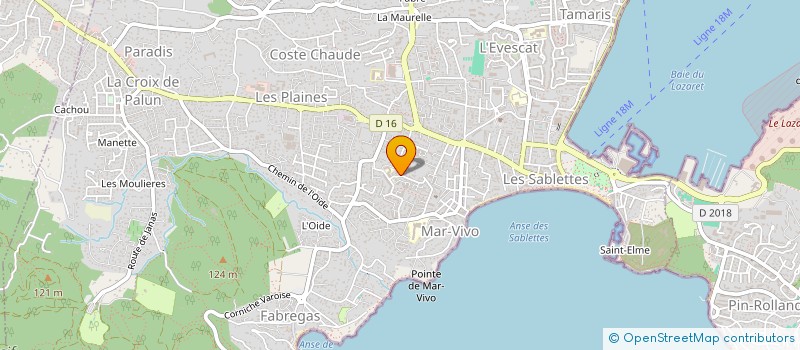 localisation de l'entreprise MONSIEUR MATHIEU JOLY  TOULON