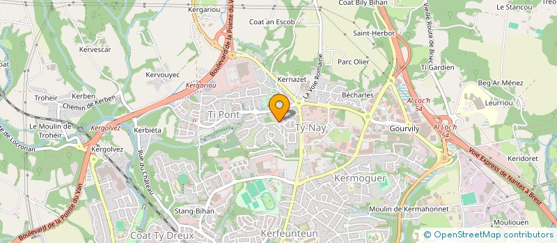 localisation de l'entreprise MONSIEUR MATHIEU JONNEAUX  QUIMPER