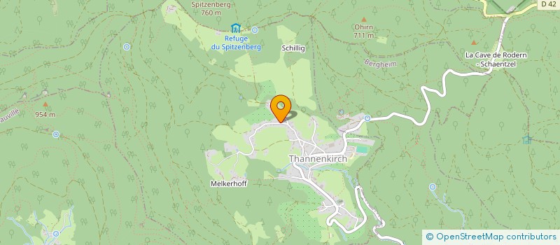 localisation de l'entreprise MONSIEUR MATHIEU KUENTZ  THANNENKIRCH