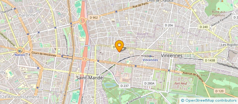 localisation de l'entreprise MONSIEUR MATHIEU LAFAYE à VINCENNES