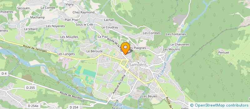 localisation de l'entreprise MONSIEUR MATHIEU LAHONDES  SAMOENS