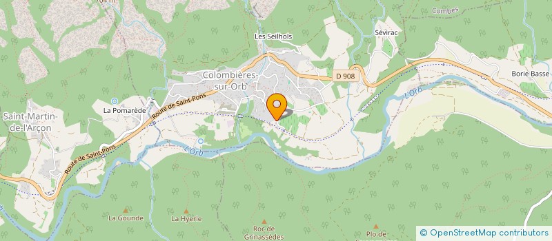 localisation de l'entreprise MONSIEUR MATHIEU LAMARCHE à COLOMBIERES-SUR-ORB