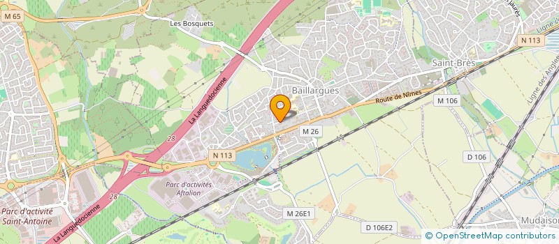 localisation de l'entreprise MONSIEUR MATHIEU LAMARQUE  BAILLARGUES