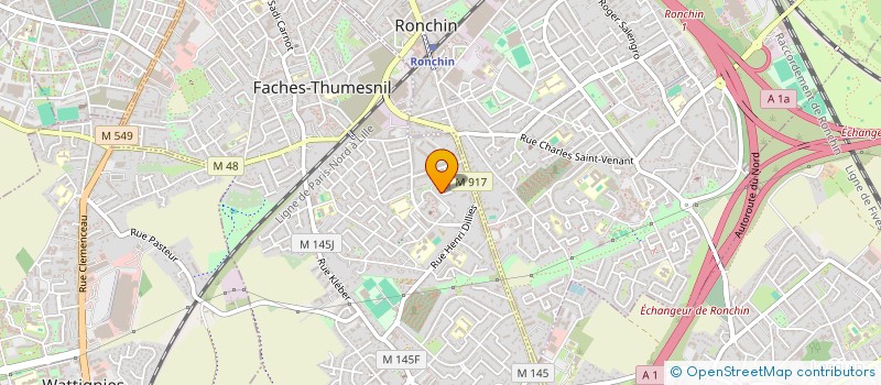 localisation de l'entreprise MONSIEUR MATHIEU LAMOTE  FACHES-THUMESNIL