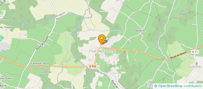 localisation de l'entreprise MONSIEUR MATHIEU LARCEBAU  TIZAC-DE-CURTON