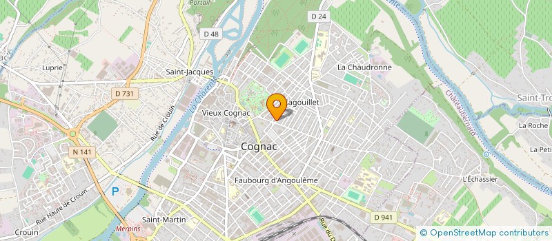 localisation de l'entreprise MONSIEUR MATHIEU LATRILLE à COGNAC