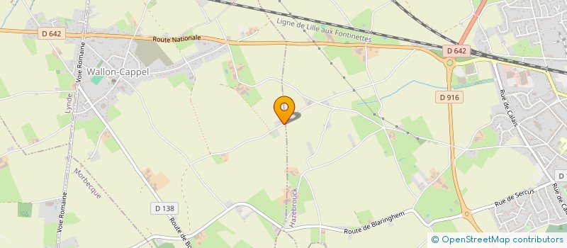 localisation de l'entreprise MONSIEUR MATHIEU LAUWERIER  WALLON-CAPPEL