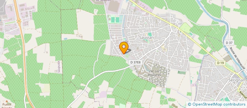 localisation de l'entreprise MONSIEUR MATHIEU LAVABRE  SAUVIAN