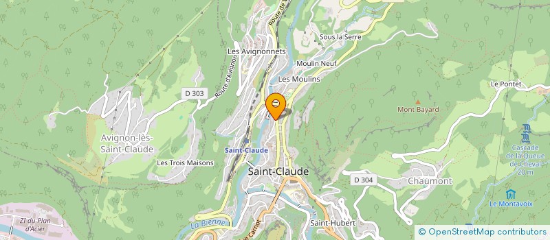 localisation de l'entreprise MONSIEUR MATHIEU LAVEAU  SAINT-CLAUDE