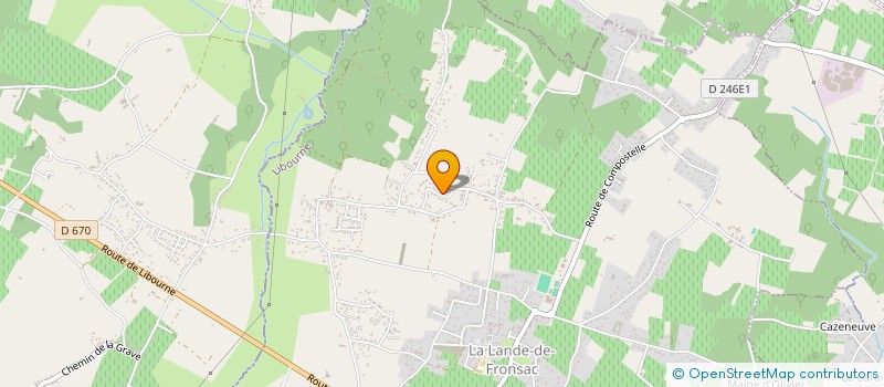 localisation de l'entreprise MONSIEUR MATHIEU LAVERGNE  LA LANDE-DE-FRONSAC