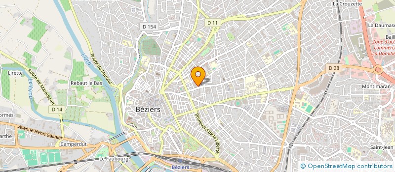localisation de l'entreprise MONSIEUR MATHIEU LAYROLLES  BEZIERS
