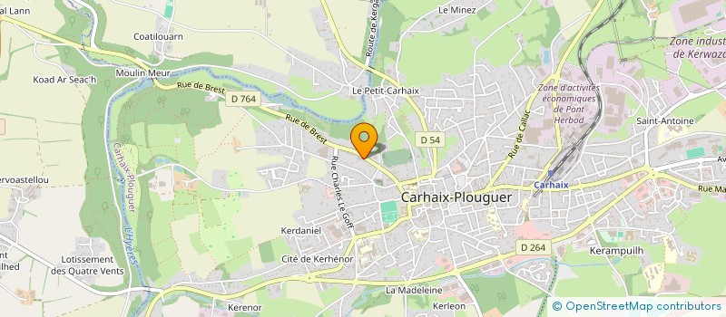 localisation de l'entreprise MONSIEUR MATHIEU LE JAN  CARHAIX-PLOUGUER