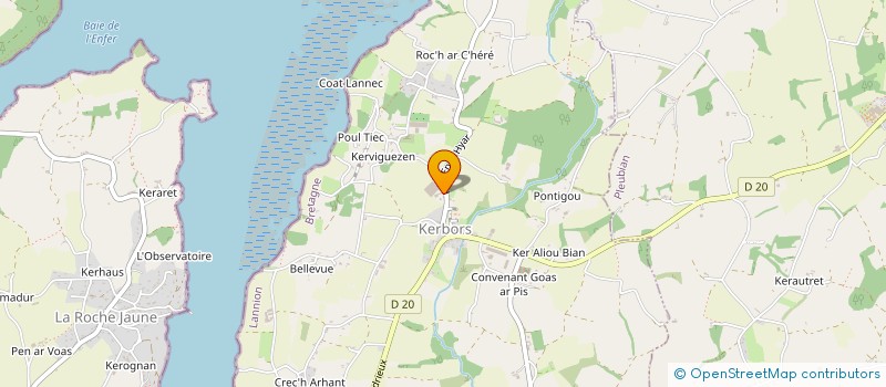 localisation de l'entreprise MONSIEUR MATHIEU LE MEN  KERBORS