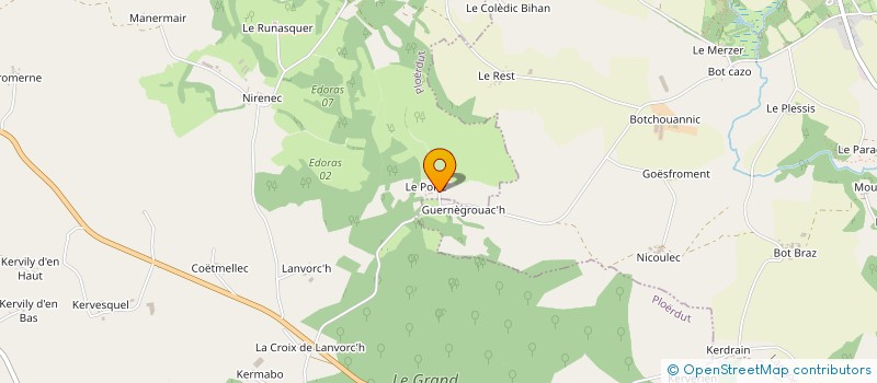 localisation de l'entreprise MONSIEUR MATHIEU LE METAYER  PLOERDUT