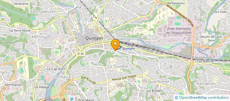 localisation de l'entreprise MONSIEUR MATHIEU LE QUER à QUIMPER