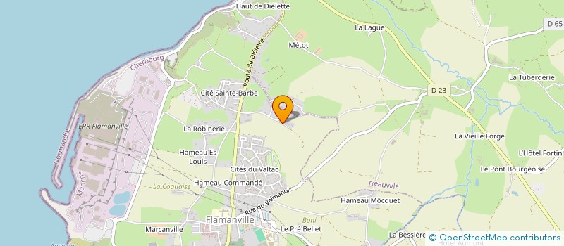 localisation de l'entreprise MONSIEUR MATHIEU LECARPENTIER à LA HAGUE