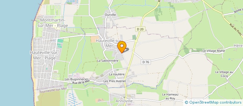 localisation de l'entreprise MONSIEUR MATHIEU LEFRANC  HAUTEVILLE-SUR-MER