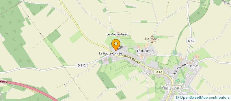 localisation de l'entreprise MONSIEUR MATHIEU LEGLISE  VIGNACOURT