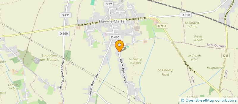 localisation de l'entreprise MONSIEUR MATHIEU LELEU à FLAVY-LE-MARTEL