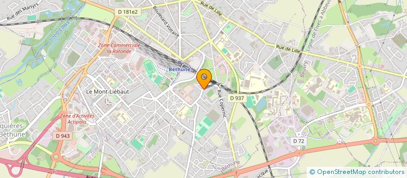 localisation de l'entreprise MONSIEUR MATHIEU LEMAIRE  BETHUNE