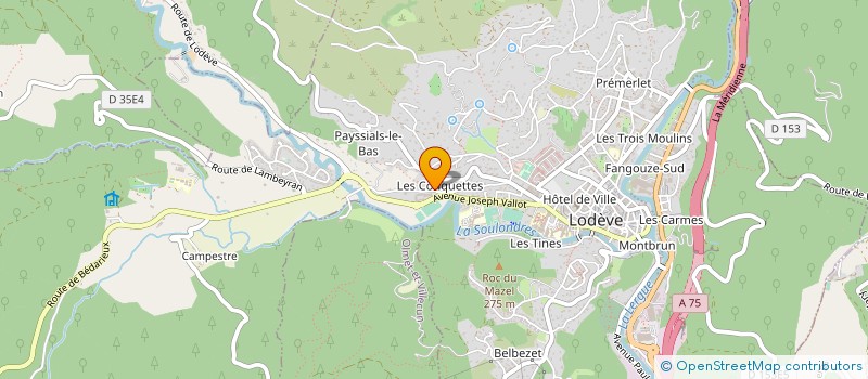 localisation de l'entreprise MONSIEUR MATHIEU LEVEQUE  LODEVE