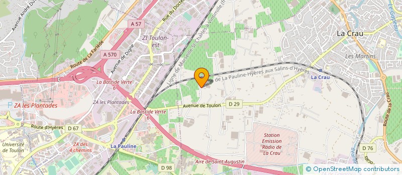 localisation de l'entreprise MONSIEUR MATHIEU LION  LA CRAU