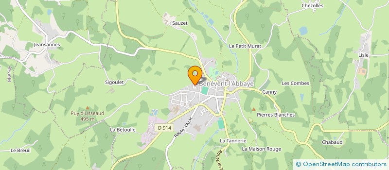 localisation de l'entreprise MONSIEUR MATHIEU MANCEAU  BENEVENT-L'ABBAYE