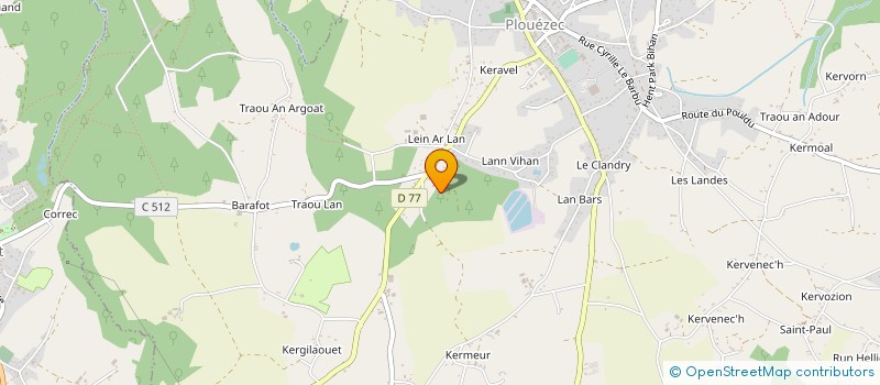 localisation de l'entreprise MONSIEUR MATHIEU MARJO  PLOUEZEC