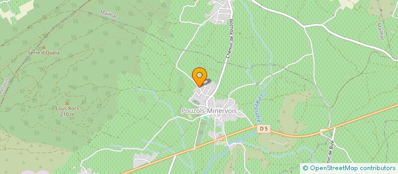 localisation de l'entreprise MONSIEUR MATHIEU MARTIN  POUZOLS-MINERVOIS