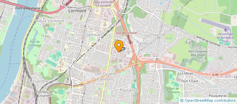 localisation de l'entreprise MONSIEUR MATHIEU MARTINEAU  LORMONT