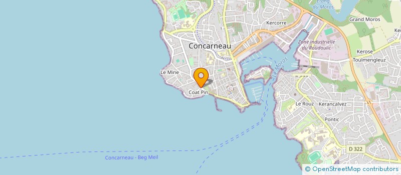 localisation de l'entreprise MONSIEUR MATHIEU MASSE  CONCARNEAU