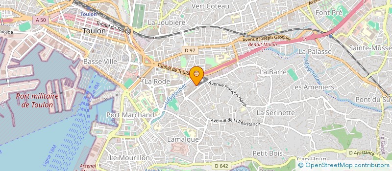 localisation de l'entreprise MONSIEUR MATHIEU MASSIANI  TOULON