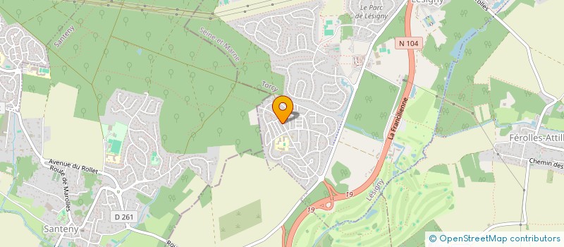 localisation de l'entreprise MONSIEUR MATHIEU MEGUEULE  LESIGNY