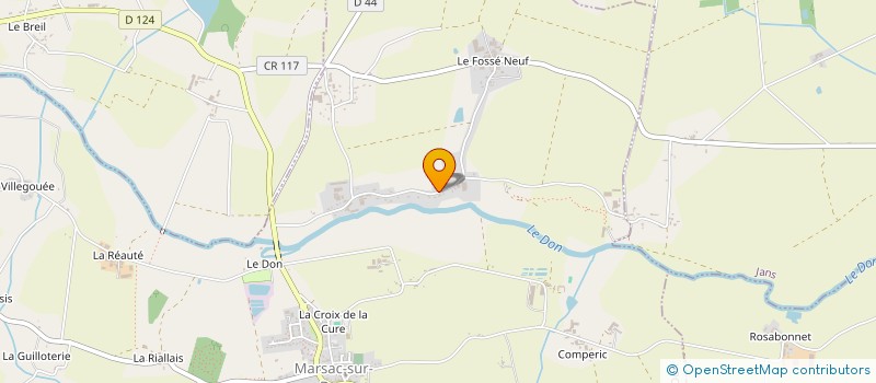 localisation de l'entreprise MONSIEUR MATHIEU MERCEREAU  MARSAC-SUR-DON