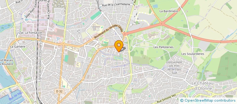 localisation de l'entreprise MONSIEUR MATHIEU MERCIER  LES SABLES D'OLONNE